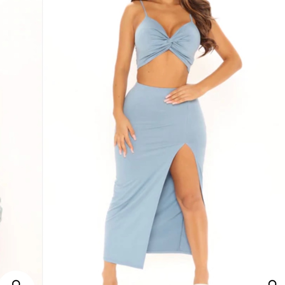 BLUE skirt set